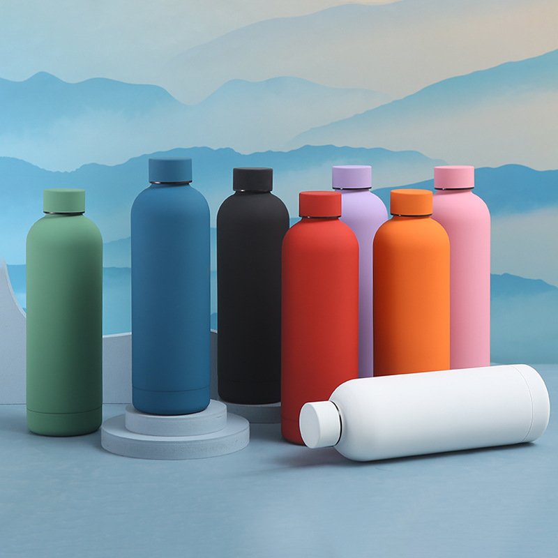 500ml Free Custom Name Vacuum Flask Double-wall Insulated Stainless Steel Thermos Water Bottles Thermal Portable Cup For Sport