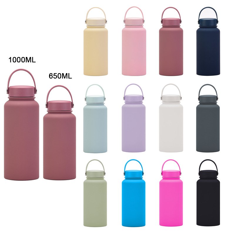 wholesale 34oz double wall insulated vacuum stainless steel gym sport 1000ml reusable water bottles with custom logo
