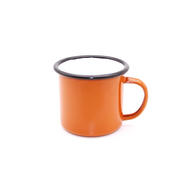 12 oz Custom Logo Coffee Mug Enamel Wholesale Camping Custom Pewter Cup Enamel Mug