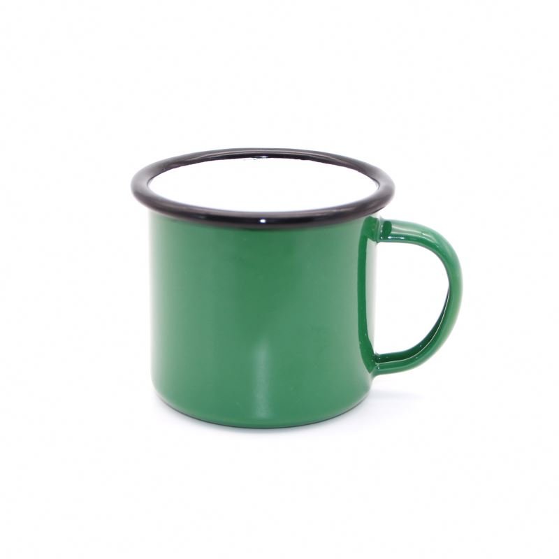 12 oz Custom Logo Coffee Mug Enamel Wholesale Camping Custom Pewter Cup Enamel Mug