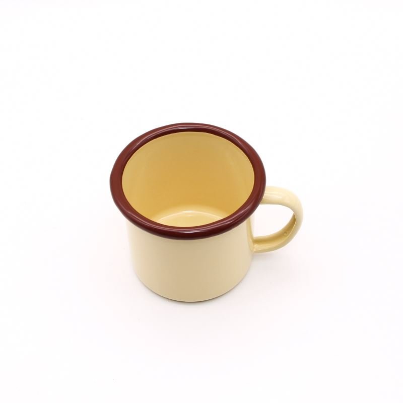 12 oz Custom Logo Coffee Mug Enamel Wholesale Camping Custom Pewter Cup Enamel Mug