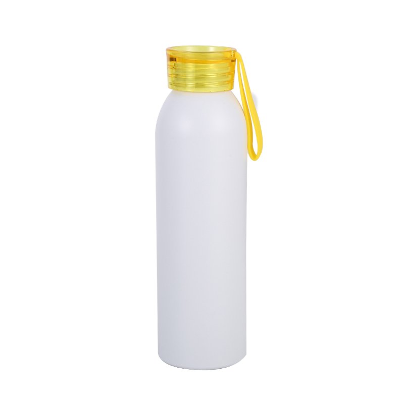 BPA Free 500ml Sport Aluminum Water Bottle With Silicone Strap