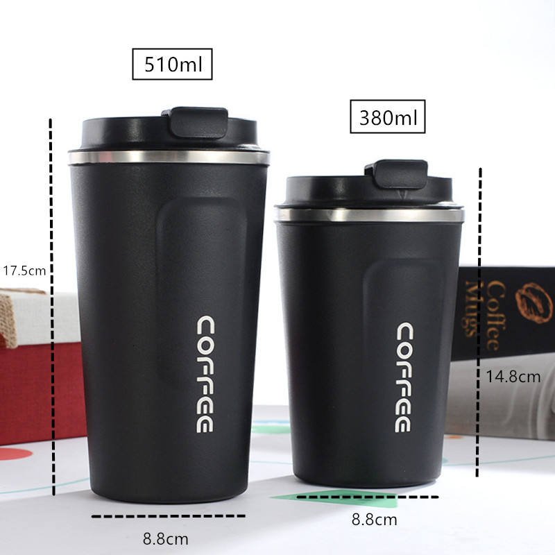 380ml/510ml Stainless Steel Coffee Thermos Mug Portable Car Vacuum Flasks Travel Thermo Cup Water Bottler Thermocup For Gifts
