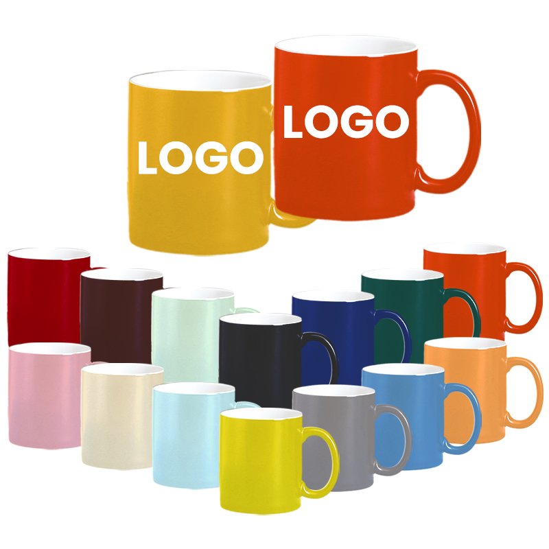 Wholesale Nordic 11oz Cute White Sublimation Custom Logo Coffee Mugs Ceramic Mug With Handle