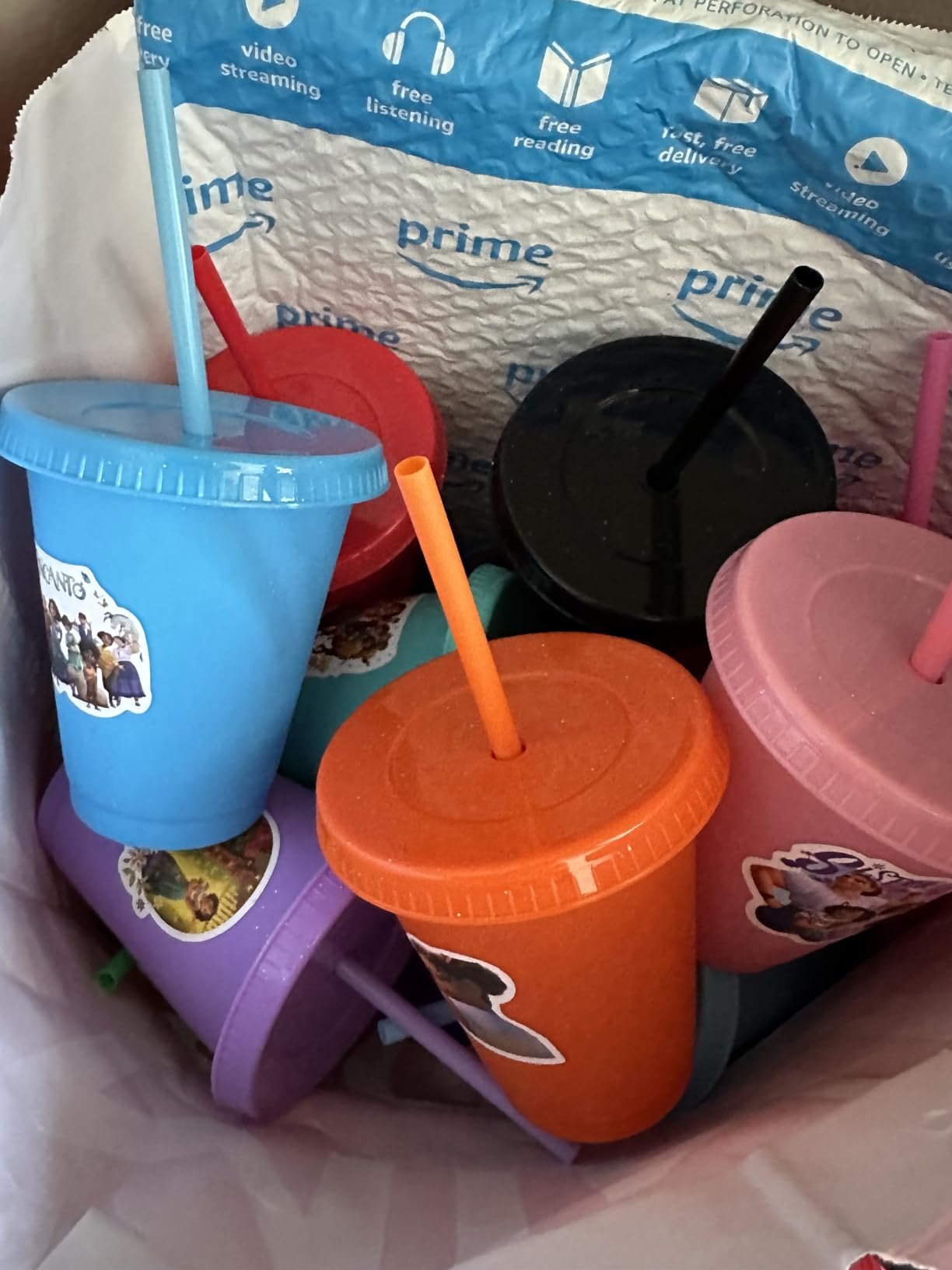 500ml plastic reusable cup with straw Reusable Water Bottle Iced Coffee Travel Mug Cup for Adults Parties