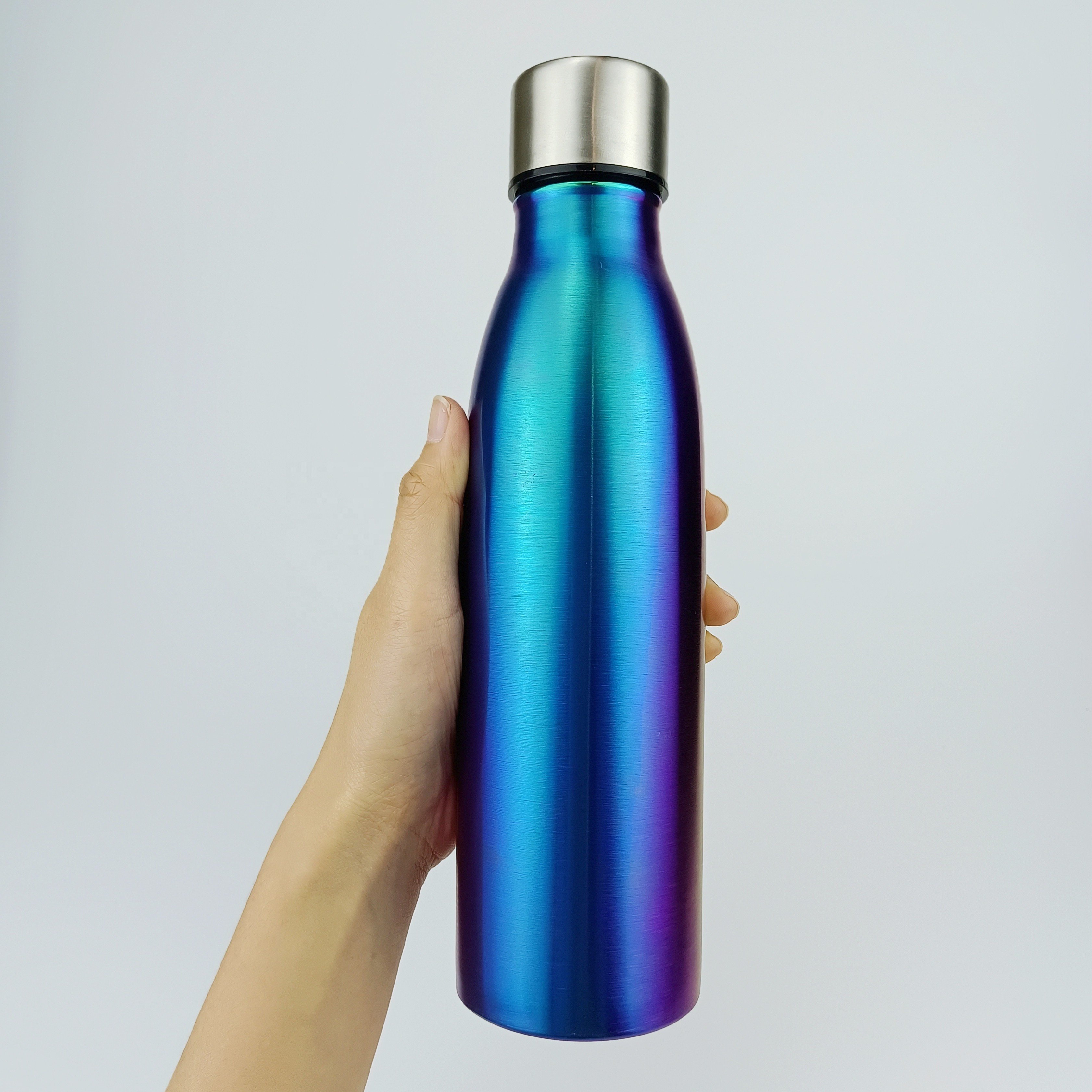 Custom 350ml 500ml 750ml 1000ml gym sport double wall stainless steel thermal cola shape double wall insulated water bottles
