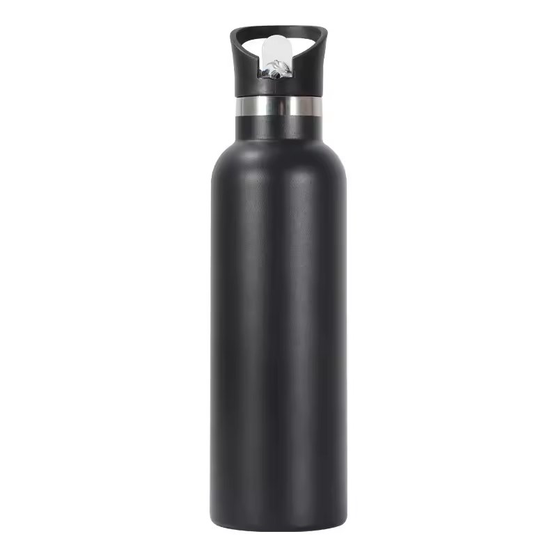 Hot Custom Logo Food Grade Double Wall Stainless Steel Water Bottle Insulated Vacuum Flask With Optional Lid