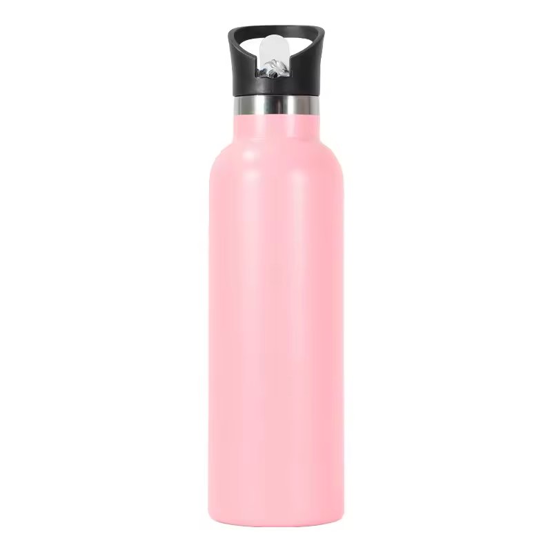 Hot Custom Logo Food Grade Double Wall Stainless Steel Water Bottle Insulated Vacuum Flask With Optional Lid