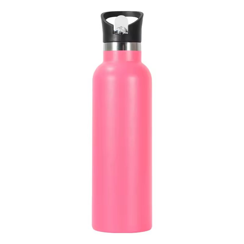 Hot Custom Logo Food Grade Double Wall Stainless Steel Water Bottle Insulated Vacuum Flask With Optional Lid