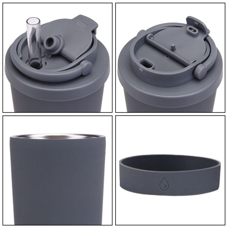 830ml Custom Large Capacity Thermo Vacuum Sports Water Bottle Large Hole Straw Cup with Convenient Handle