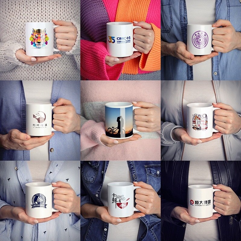 Custom logo ceramic hot water sublimation heat sensitive color changing magic mug coffee cup Drinkware porcelain mugs