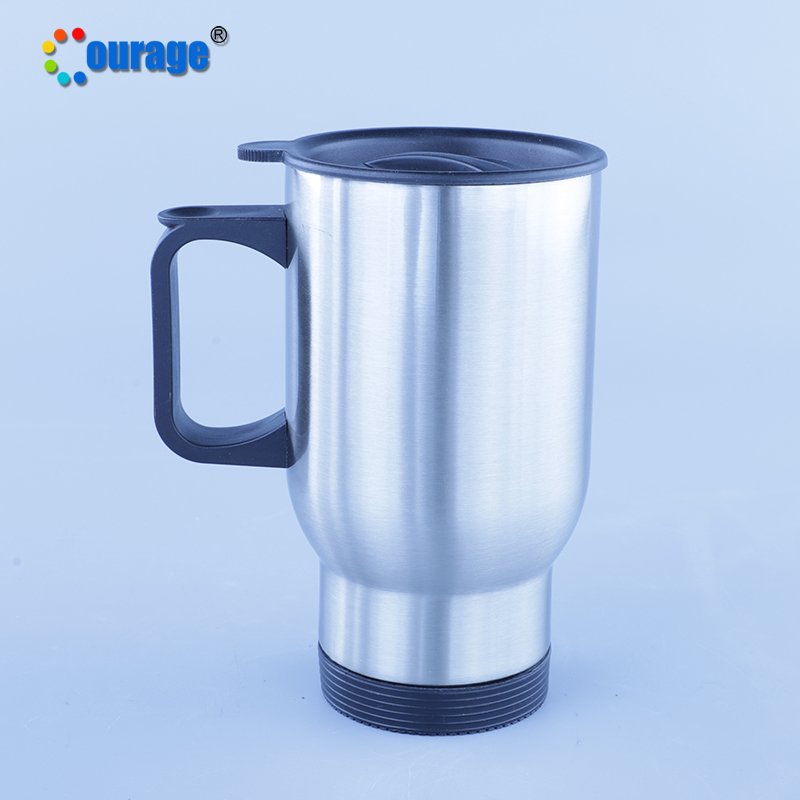 450ml With handle sublimation coated stainless steel tumbler travel mug cups