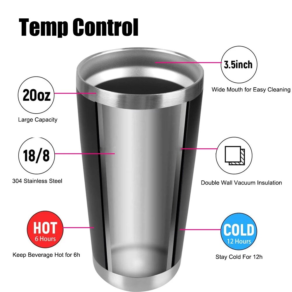 Wholesale 20oz double wall vacuum insulated tumbler stainless steel car travel coffee mugs with lids