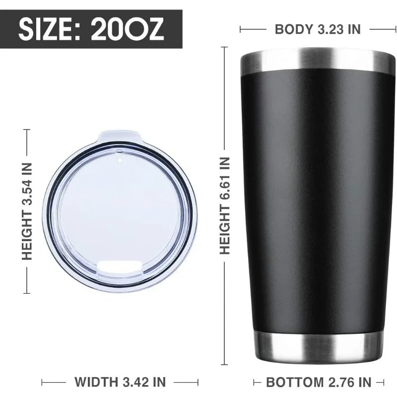 Wholesale 20oz double wall vacuum insulated tumbler stainless steel car travel coffee mugs with lids