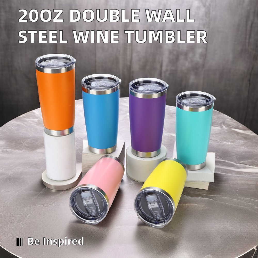Best Selling 20oz Double Wall Stainless Steel Wine Tumbler Vacuum Flask with