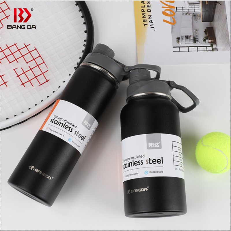 New design drink directly portable sport with custom logo branded OEM stainless steel branded water bottle