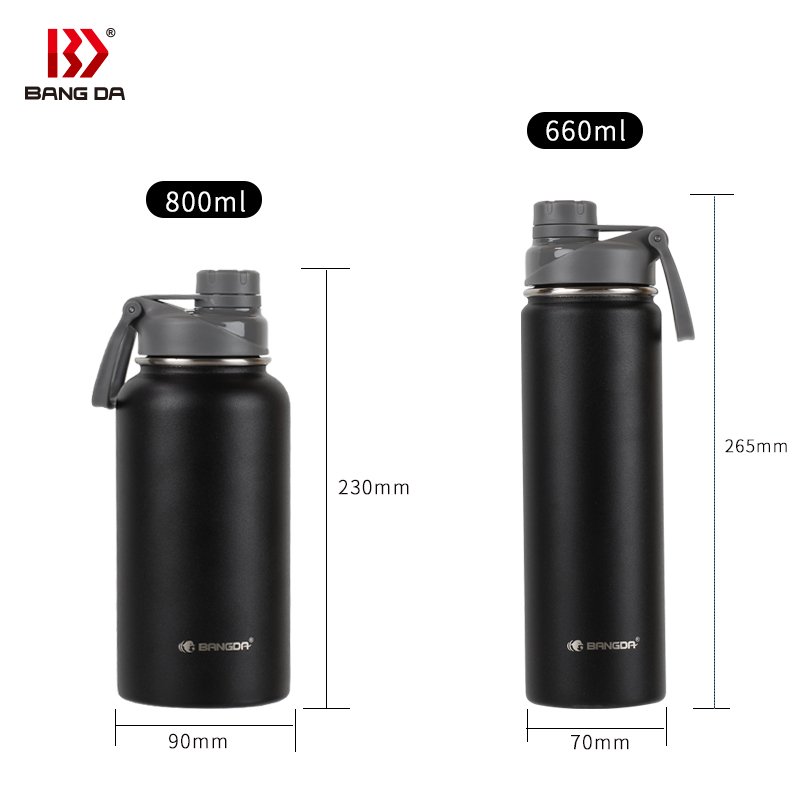 New design drink directly portable sport with custom logo branded OEM stainless steel branded water bottle