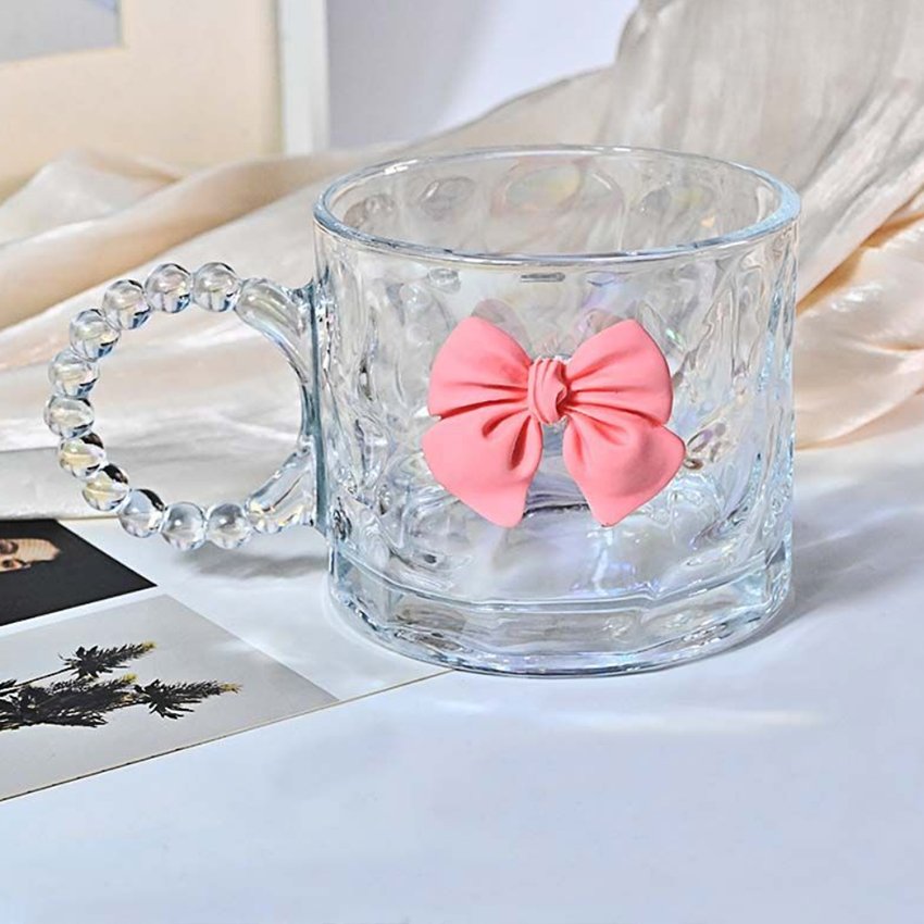 Glass Cup Creative Home Birthday Girl Nice Coffee Student Gift Cute Water Cup Milk Glass Mug With Handle