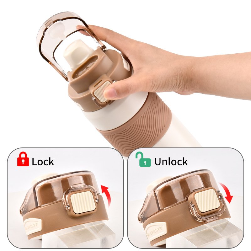 HYB OEM Heat Preservation Double Drinking Vacuum Flask Stainless Steel Wide Mouth Sports Water Bottle
