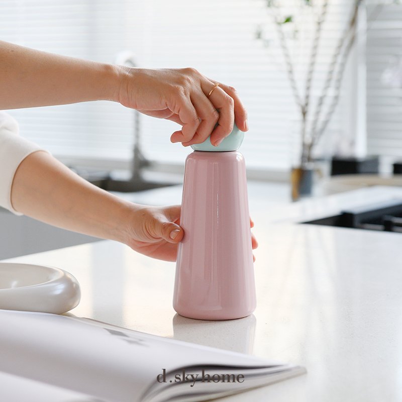 INS cute stainless steel double-layer water cup LUND. heat preservation and cold preservation student and children mug