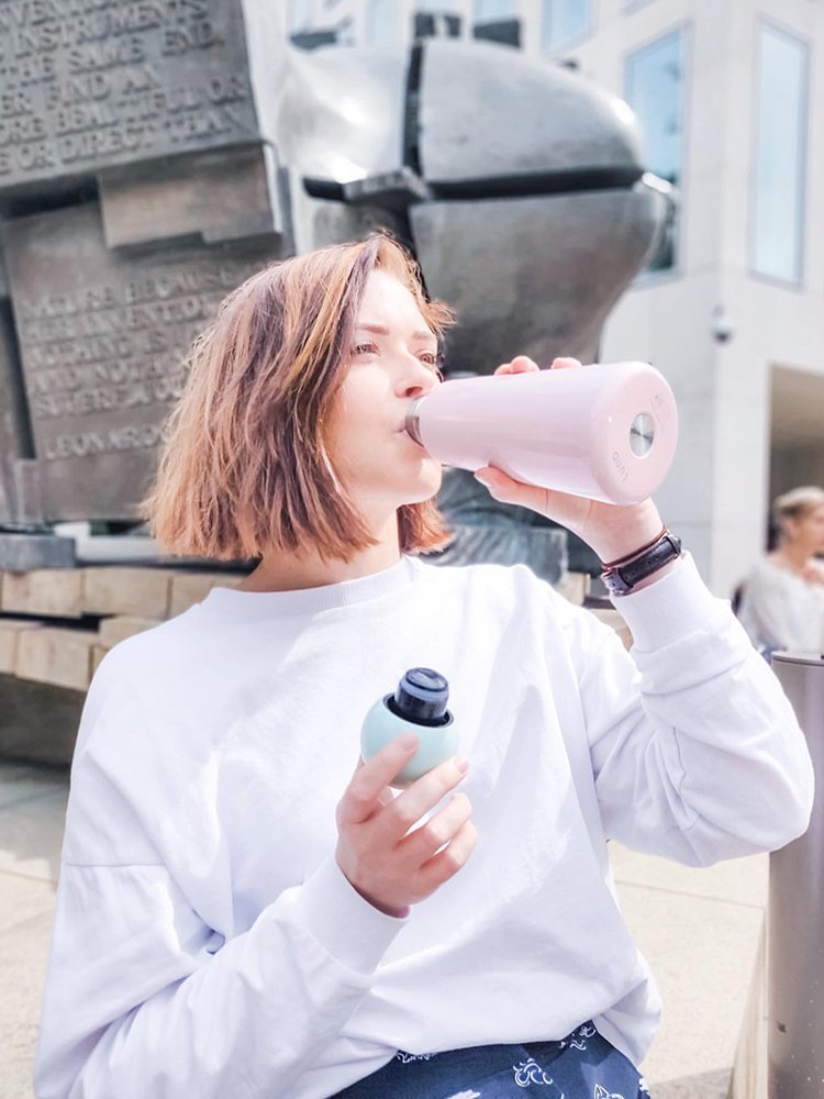 INS cute stainless steel double-layer water cup LUND. heat preservation and cold preservation student and children mug