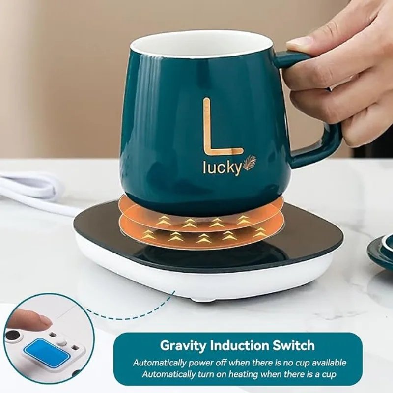 Constant Temperature Cup Creative Heating Coffee Mug Warmer Smart Vacuum Cup 55 Explosion Proof Heater Gift Set for Home Office