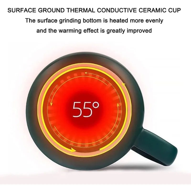 Constant Temperature Cup Creative Heating Coffee Mug Warmer Smart Vacuum Cup 55 Explosion Proof Heater Gift Set for Home Office