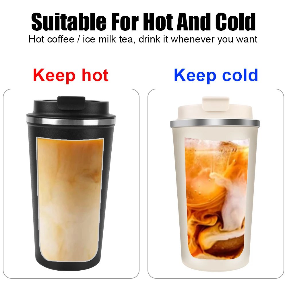 Custom Logo 380/510ml Smart Coffee Cup Temperature Display Stainless Steel Double Wall Vacuum Flask Insulated Coffee Mug