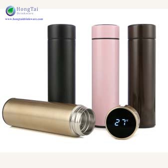 Smart Water Bottle With Reminder To Drink Water Stainless Steel Water Bottle LED Temperature Display Vacuum Flasks