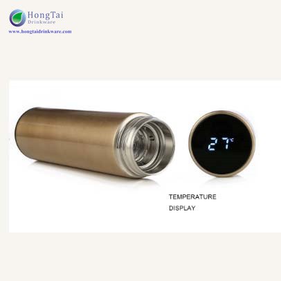 Smart Water Bottle With Reminder To Drink Water Stainless Steel Water Bottle LED Temperature Display Vacuum Flasks