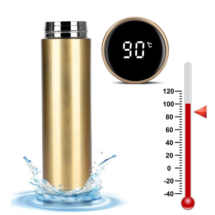 Stainless vacuum flask for sale insulated with temperature display smart bottle water