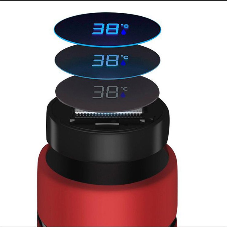 Stainless vacuum flask for sale insulated with temperature display smart bottle water