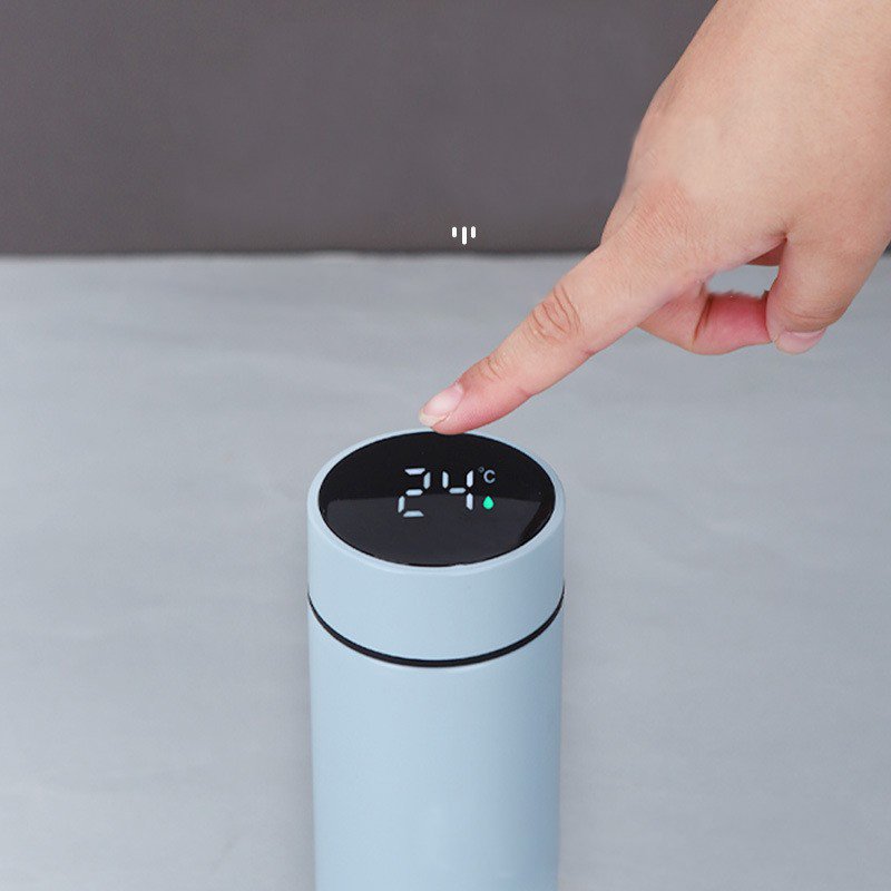 304 Stainless Steel Vacuum Flask Led Temperature Display 500ml Smart Water Bottle Double Wall Insulated Tumbler