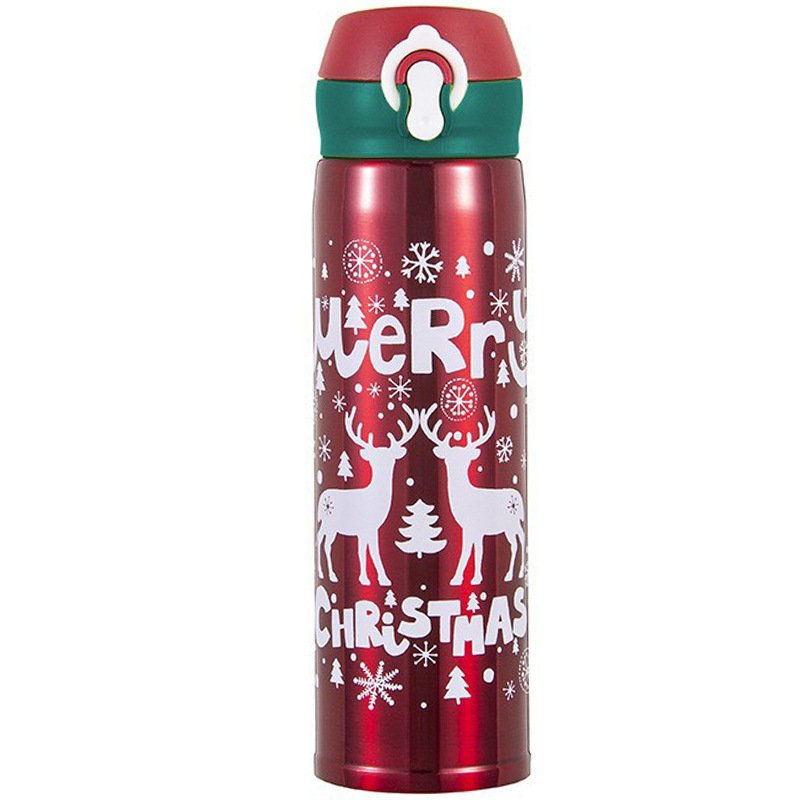 Large Capacity 480ml Stainless Steel Christmas Gift Drinking Water Bouncing Lip insulated Vacuum Flasks Thermoses Bottles Cup