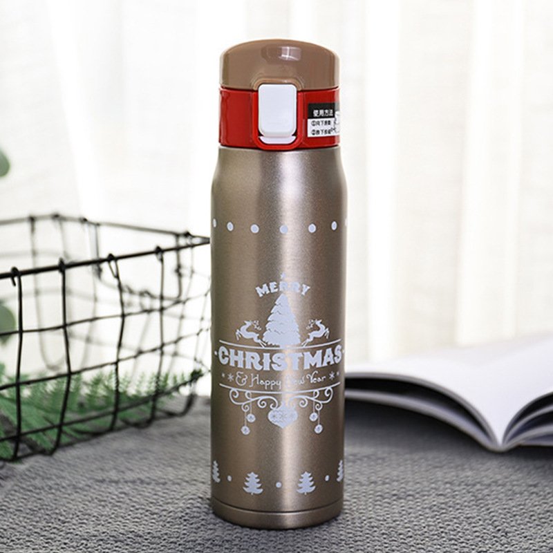 Large Capacity 480ml Stainless Steel Christmas Gift Drinking Water Bouncing Lip insulated Vacuum Flasks Thermoses Bottles Cup