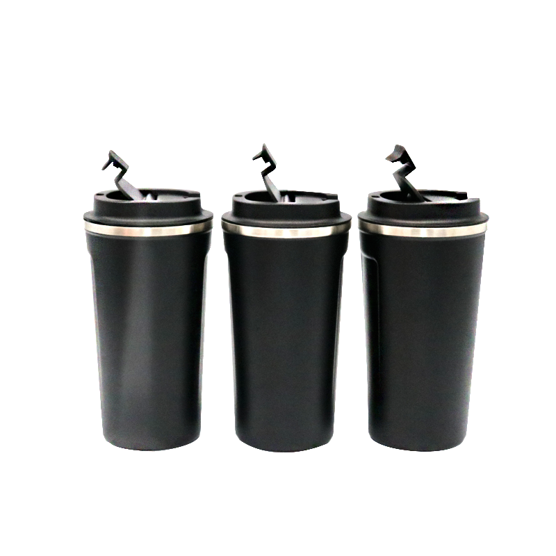 Hot selling custom color travel coffee mug double wall vacuum insulate tumbler car cup thermos with flip lid