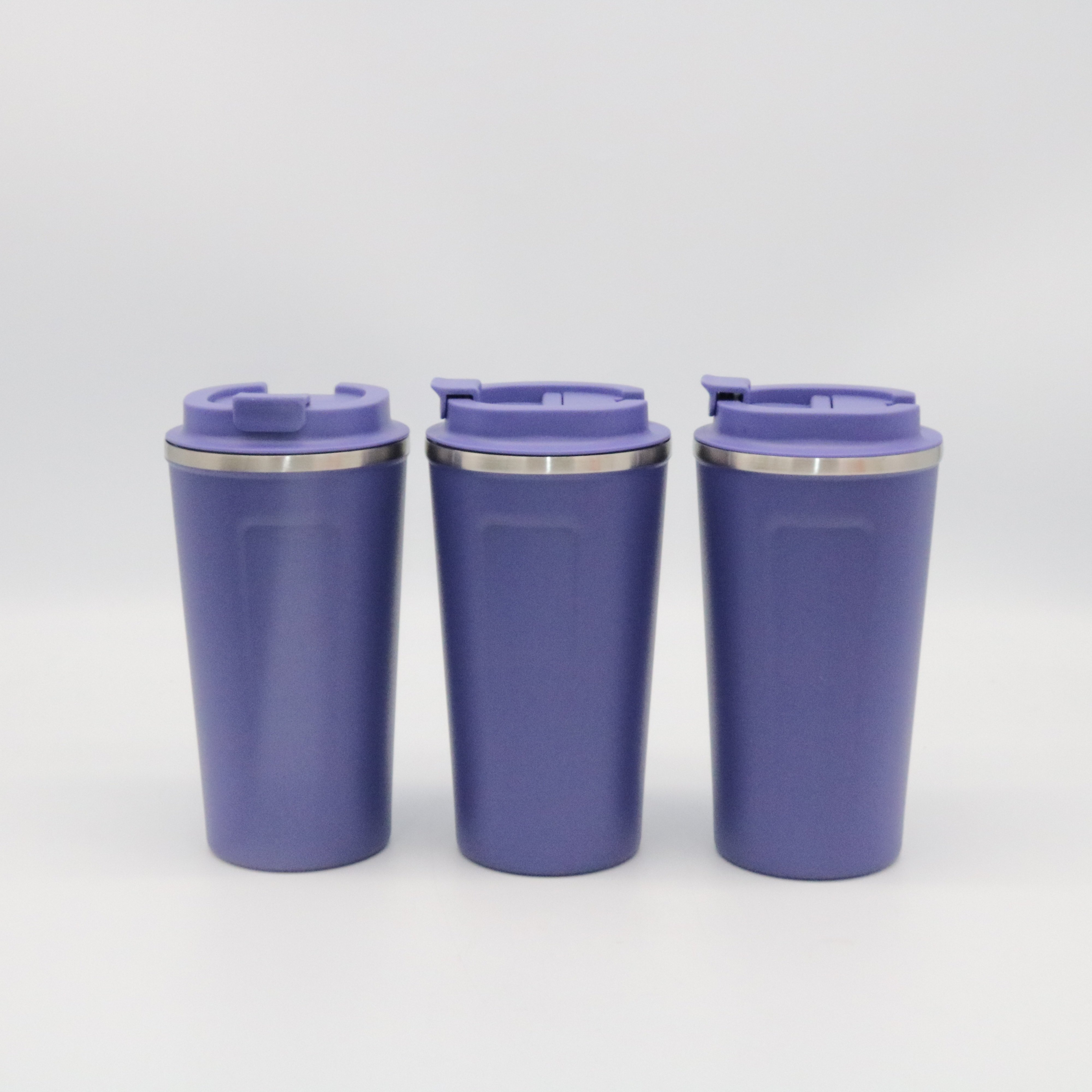 Hot selling custom color travel coffee mug double wall vacuum insulate tumbler car cup thermos with flip lid