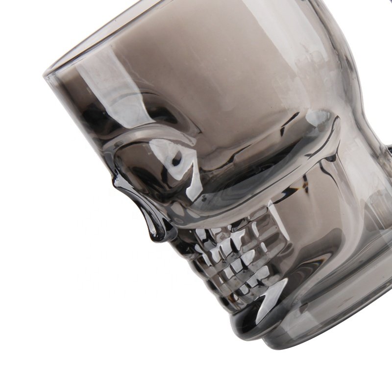 Creative Glass Mug Drinking Beer Mug Glassware Special Bar Ghost Face Shape Wine Cup Custom Spray Color