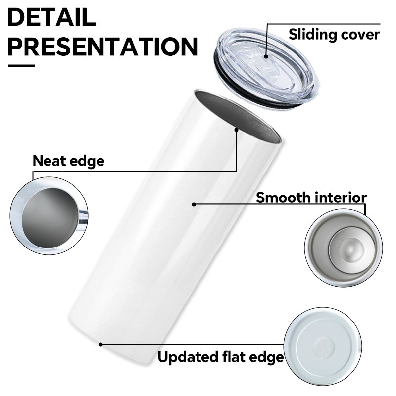 10oz-40oz sublimation mug Stainless Steel Double Wall Insulation Straight Water Sippy Cups Sublimation blanks Tumbler Mugs