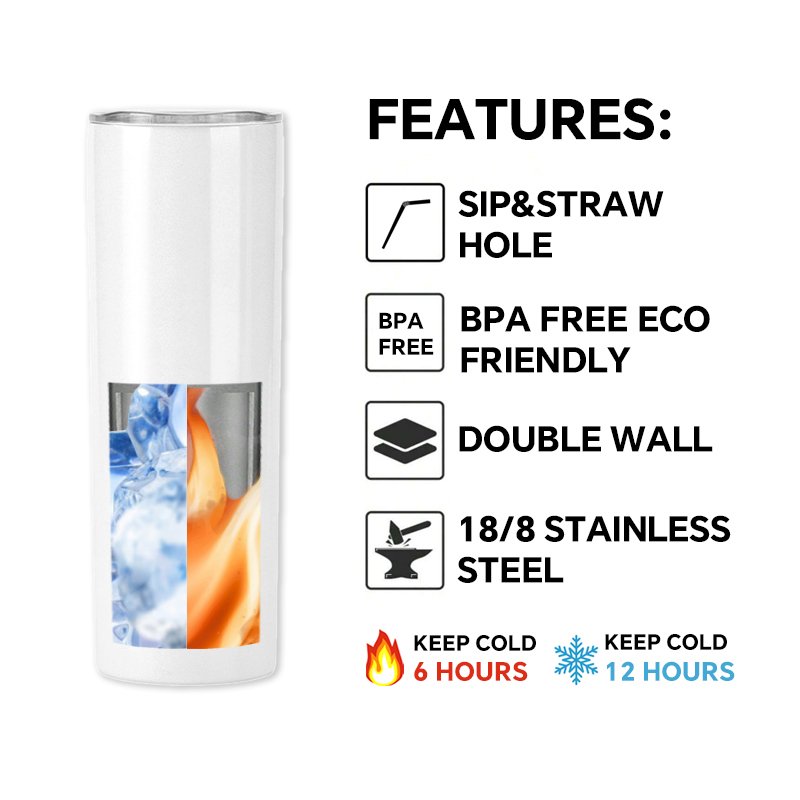 10oz-40oz sublimation mug Stainless Steel Double Wall Insulation Straight Water Sippy Cups Sublimation blanks Tumbler Mugs