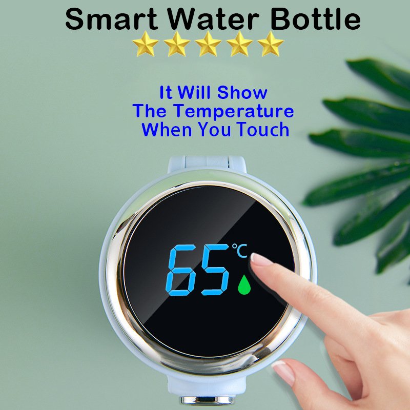 Custom logo Digital Vacuum Flasks With LED Temperature Display 304 Stainless Steel Thermo Cup Intelligent Smart Water Bottle