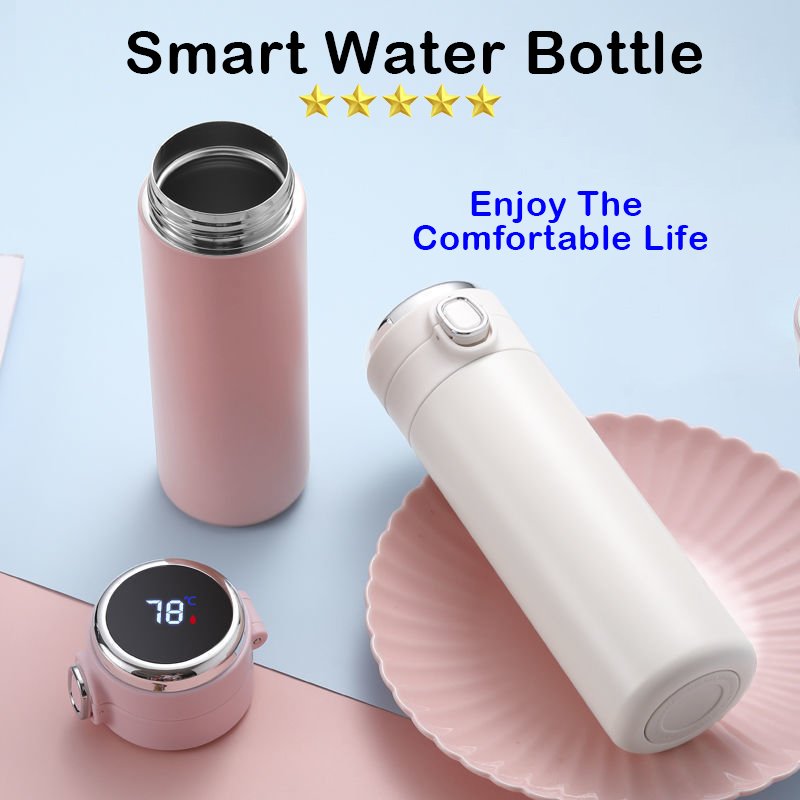 Custom logo Digital Vacuum Flasks With LED Temperature Display 304 Stainless Steel Thermo Cup Intelligent Smart Water Bottle
