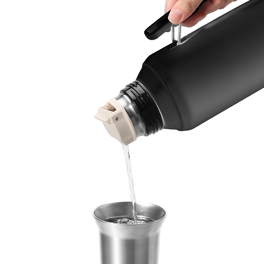 1.2L Large Capacity Food Grade Stainless Steel Vacuum Flask With Handle