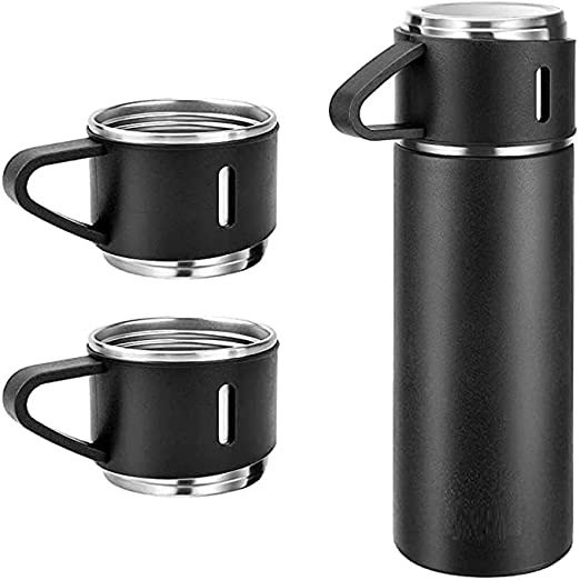 Business 500ml Travel Coffee Tumbler Stainless Steel Insulated Water Bottle Vacuum Flask Set for Business Gift
