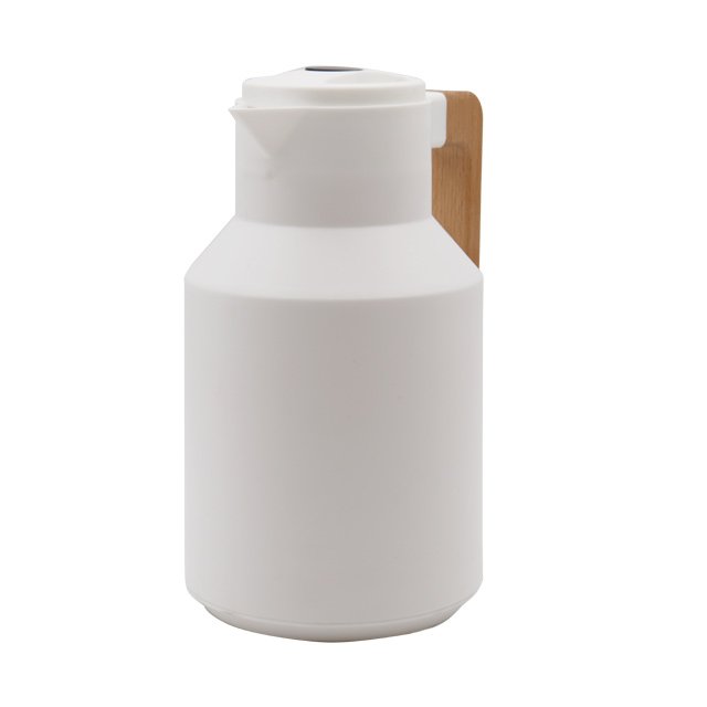 High Quality Leather Design Kettle Luxury Vacuum Flask Tea Coffee Glass Liner Wooden Handle Friendly Environmental Acceptable