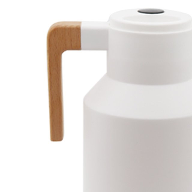 High Quality Leather Design Kettle Luxury Vacuum Flask Tea Coffee Glass Liner Wooden Handle Friendly Environmental Acceptable
