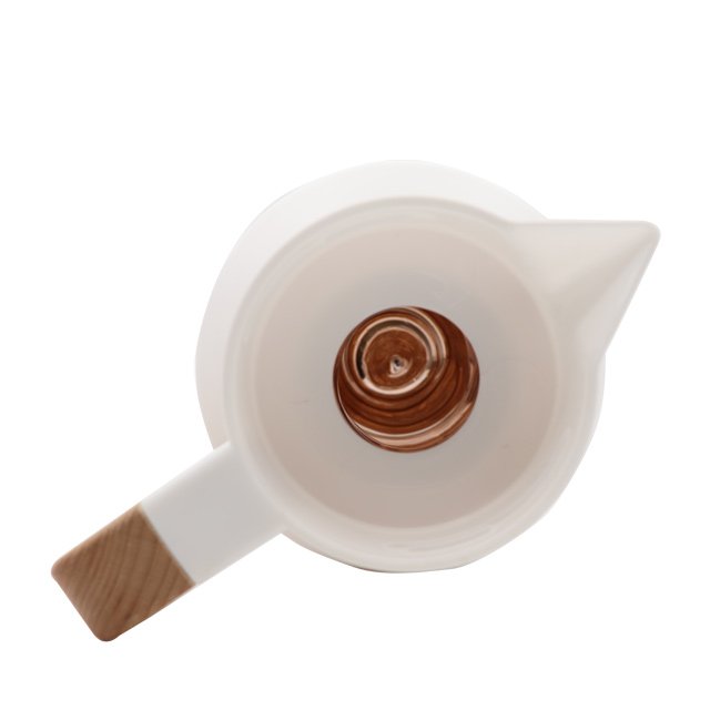 High Quality Leather Design Kettle Luxury Vacuum Flask Tea Coffee Glass Liner Wooden Handle Friendly Environmental Acceptable