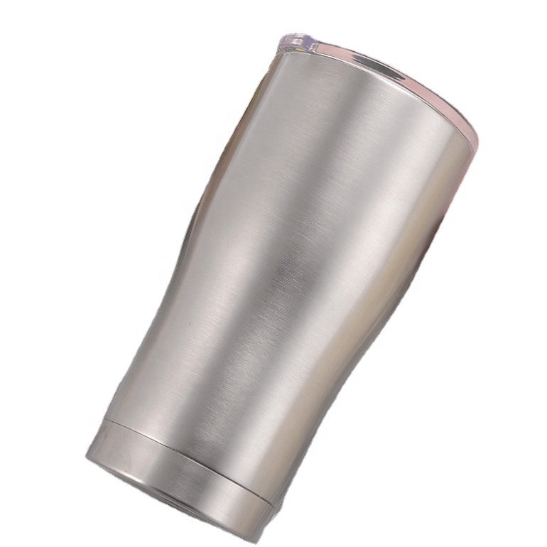 20oz 600ml stainless steel modern curve tumbler vacuum insulated double wall coffee cups bottles ceramic mug with sliding