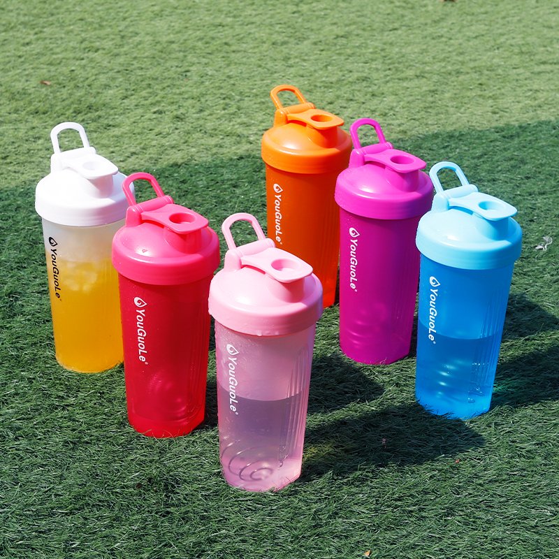 BPA Free Protein Shaker Bottle Gym 600ml Plastic Water Bottles Sports Water Bottle Custom Logo Shaker Flasche