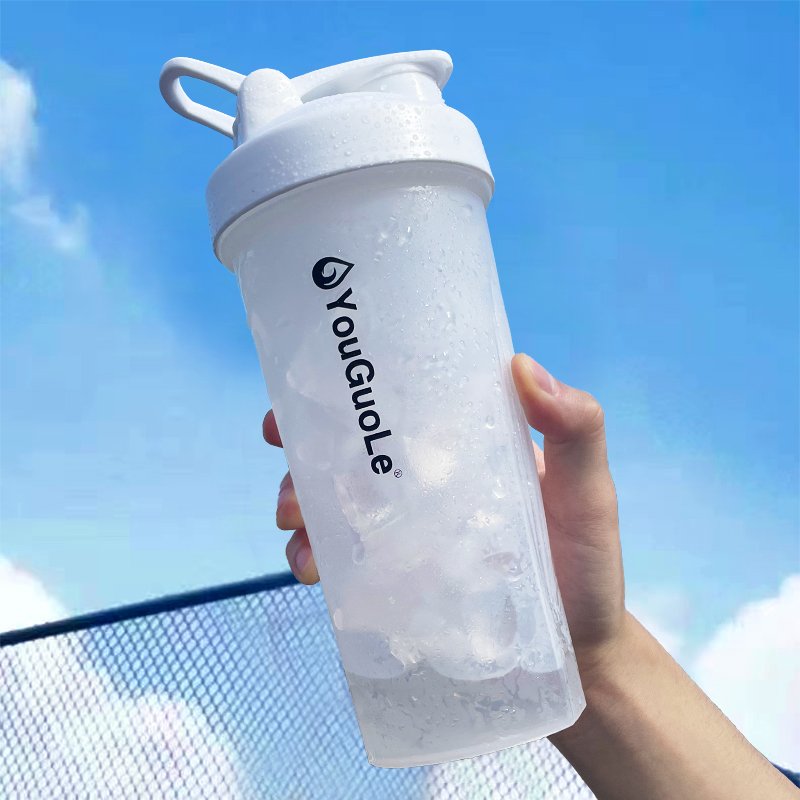 BPA Free Protein Shaker Bottle Gym 600ml Plastic Water Bottles Sports Water Bottle Custom Logo Shaker Flasche